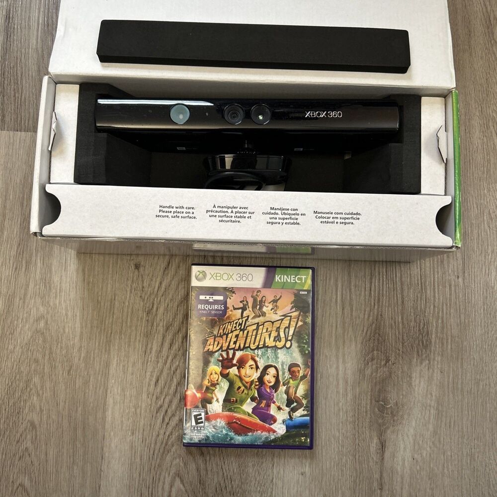 Xbox 360 Kinect Motion Sensor Camera w/ Kinect Adventures Original Box Tested